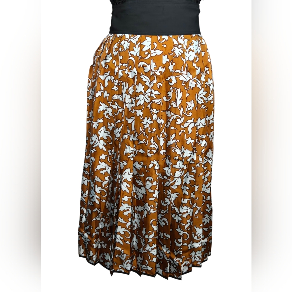 Tory Burch Silk Pleated Wrap Skirt NWT $498 Size 8 - Picture 6 of 11